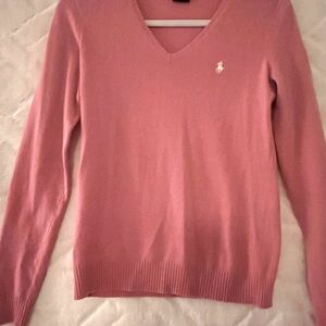 Pink Ralph Lauren sport sweater Merind wool/cashmere